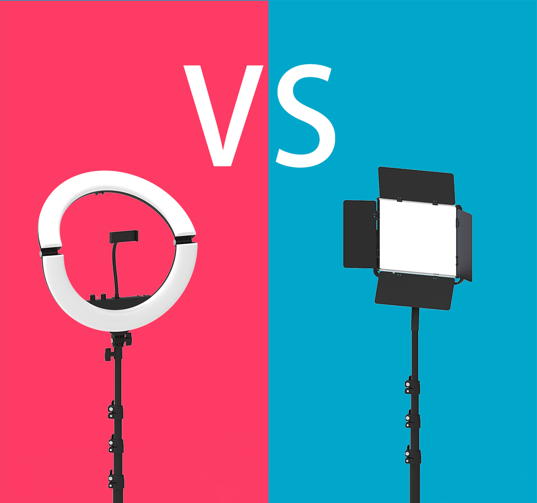 jroming ring light vs led panel