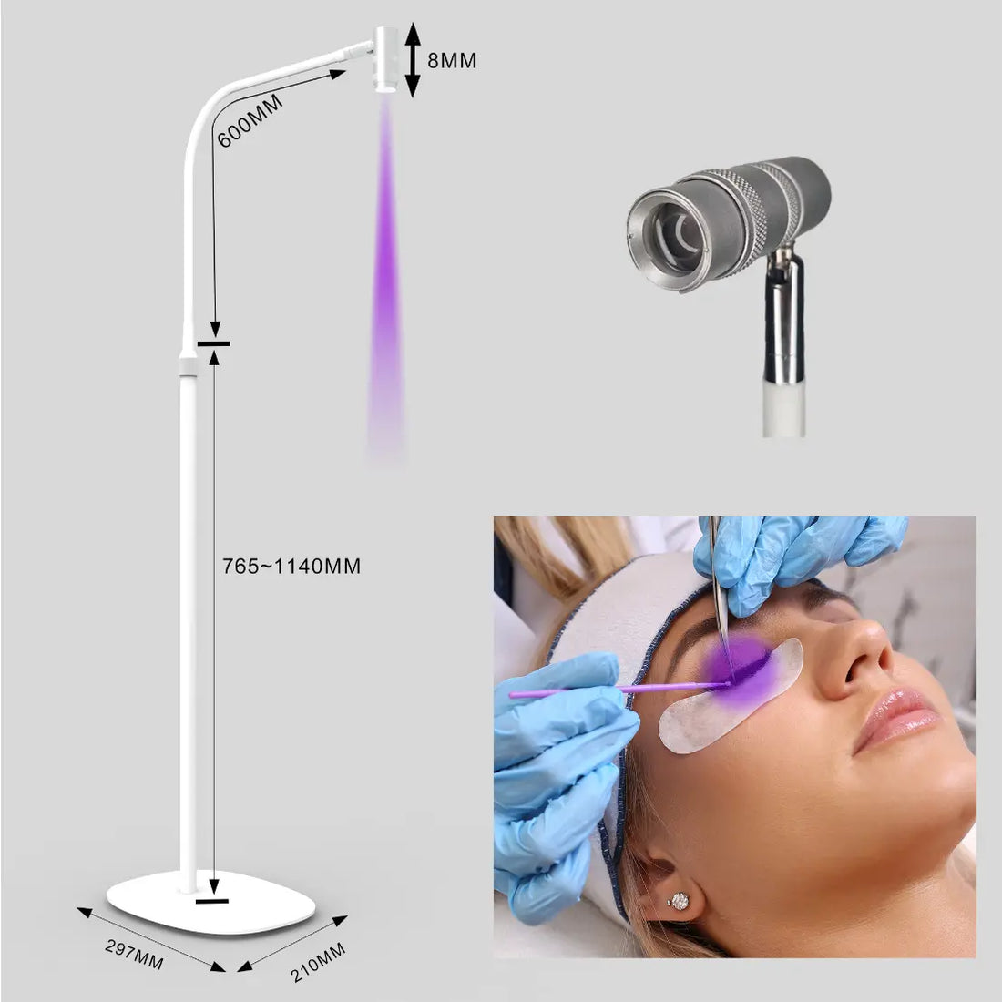 Jroming LED Lash Light eyelash extension glue curing